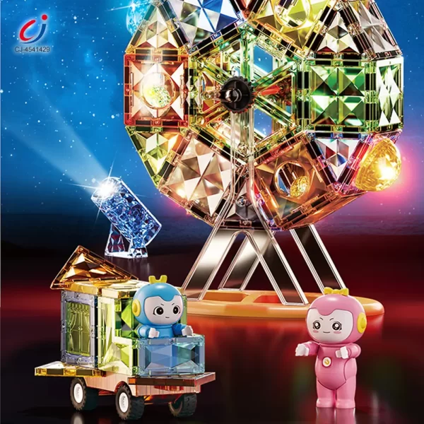 Bulk Jadeite Magnetic Builing Blocks, 87 Pcs, Lightweight - Magnetic Building Blocks Toys China