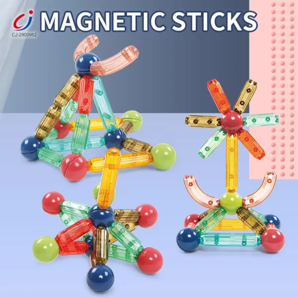 Wholesale 3D Magnetic Rod and Ball Set - Educational Building Blocks Toys Supplier