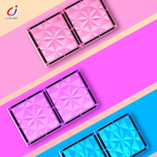 Wholesale Pink Magnetic Tiles Set 3D Blocks-diy building blocks