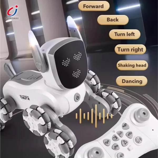 Wholesale 8-Wheeled Robot Dog with Voice & Stunt Features - Bulk Toy Robots Supply