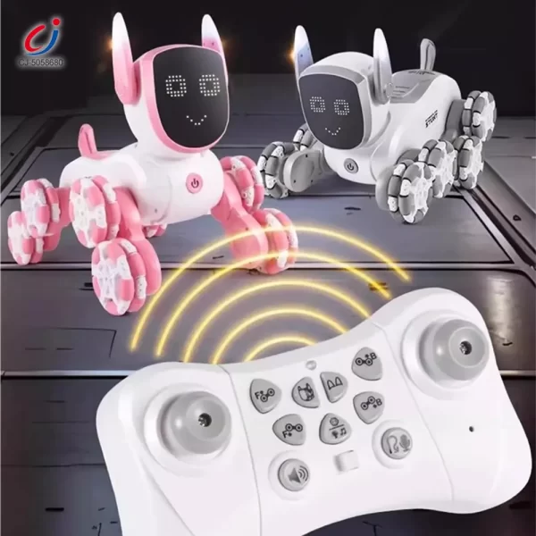 Wholesale 8-Wheeled Robot Dog with Voice & Stunt Features - Bulk Toy Robots Supply