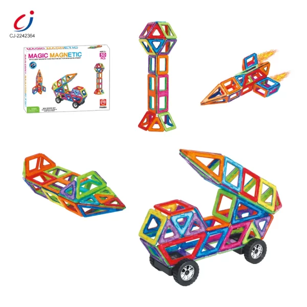 Wholesale Magnetic Tile Building Blocks, 50 Pcs - Educational Toy