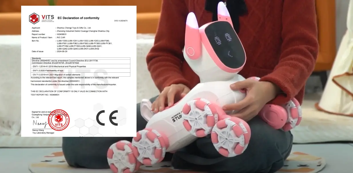 Robot toys that meet CE (EN 71) standards