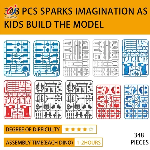 pieces of the hydraulic boxing robot toy