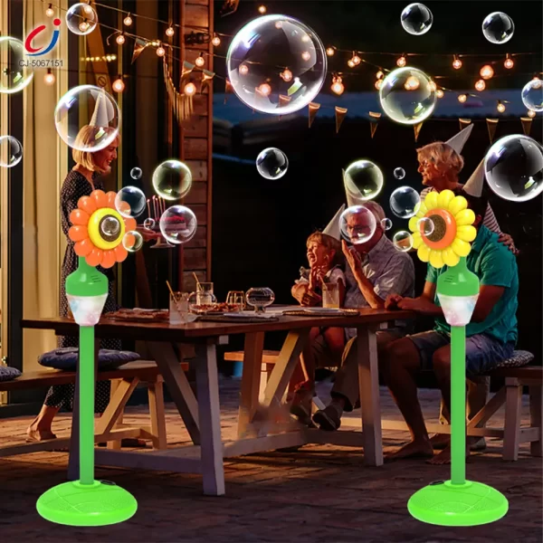 using bubble mahine toy in the party