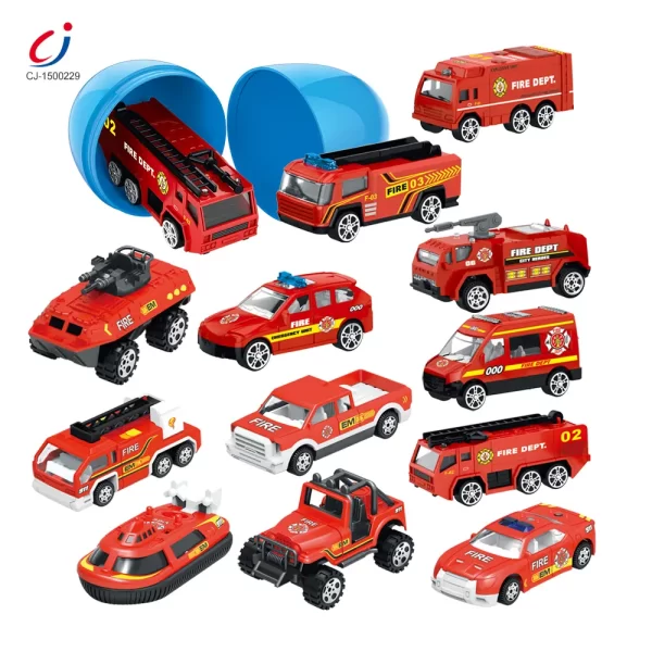 Wholesale Diecast Fire Truck, Twist-Egg Style, 12 Collectable Style - Toy Factory Supply