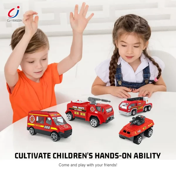 Wholesale Diecast Fire Truck, Twist-Egg Style, 12 Collectable Style - Toy Factory Supply