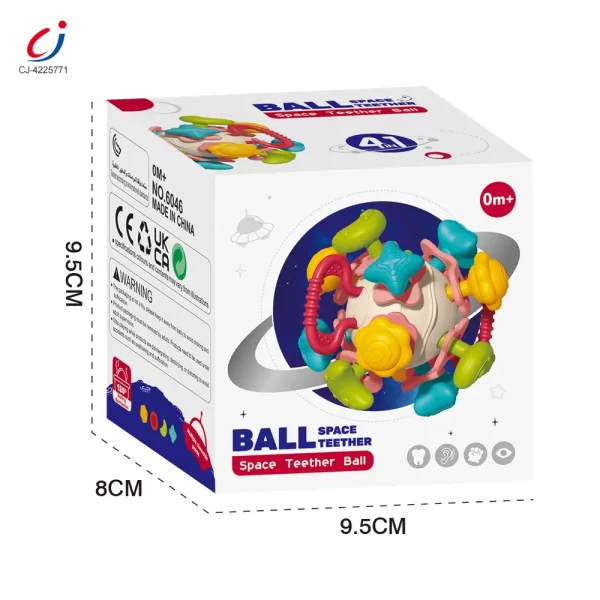 Wholesale 6-in-1 Baby Teether Ball Toy, Space Theme - Bulk Chinese Toy Supply
