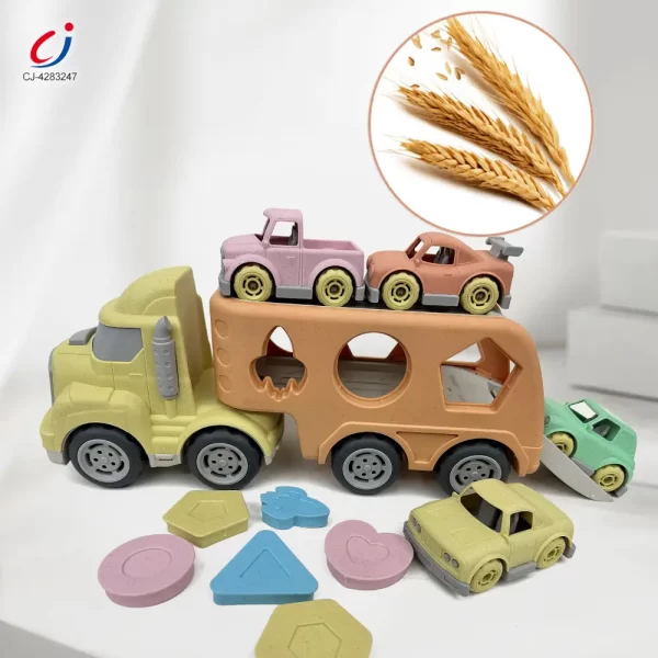 Wholesale Wheat Straw Car Toy, Trailer Truck - Custom Car Toy Factory Supply