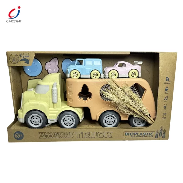 Wholesale Wheat Straw Car Toy, Trailer Truck - Custom Car Toy Factory Supply