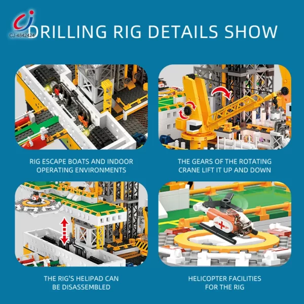 wholesale drillig platform building kit - blue whale 1 - 2