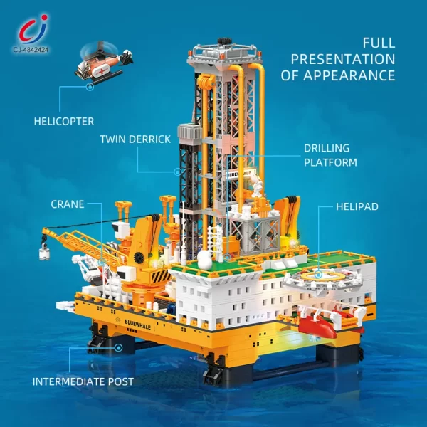wholesale drillig platform building kit - blue whale 1 - 4