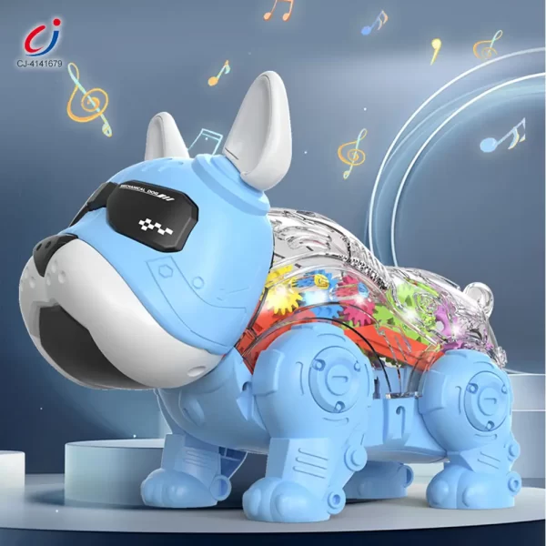 Wholesale Walking Robot Dog Toy, Transparent Gear Rear - Chenghai Toys Wholesale Market