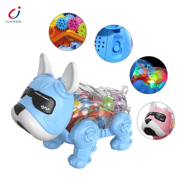Wholesale Walking Robot Dog Toy, Transparent Gear Rear - Chenghai Toys Wholesale Market