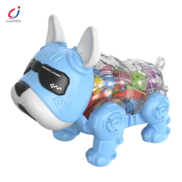 Wholesale Walking Robot Dog Toy, Transparent Gear Rear - Chenghai Toys Wholesale Market