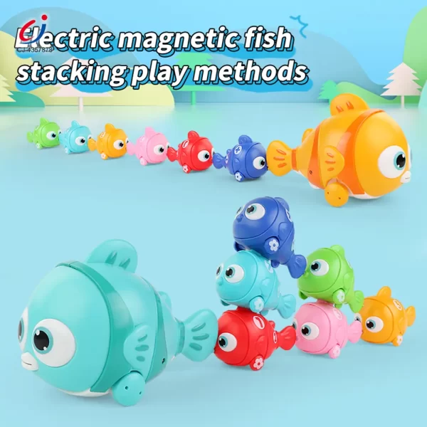 Wholesale Magnetic Fishing Toy, Electric Moving Fish Bath Toys - Summer Toys For Kids Wholesale