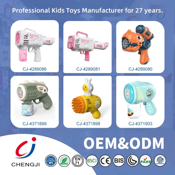 Wholesale 15-Hole Circulating Bubble Gun - Summer Toys For Kids