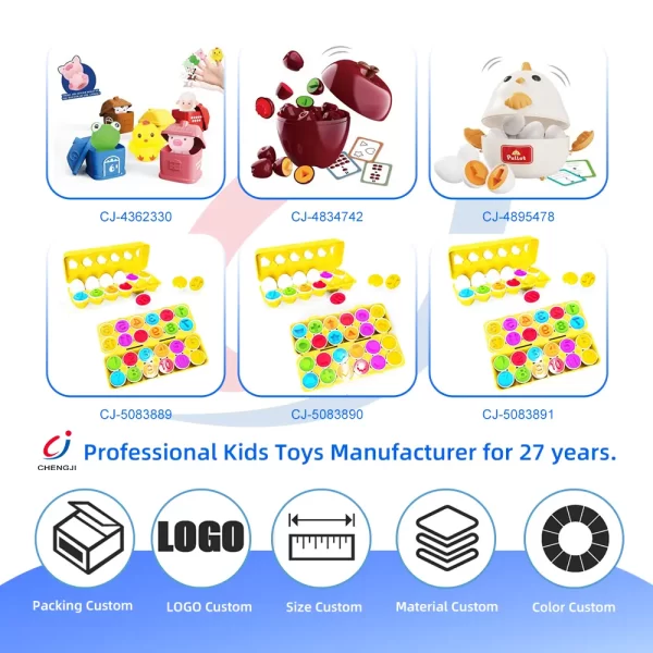 Wholesale Chick Puzzle Matching Toy, Easter Egg Shape, For Shape and Color Recognition - Toy Supplier Wholesale