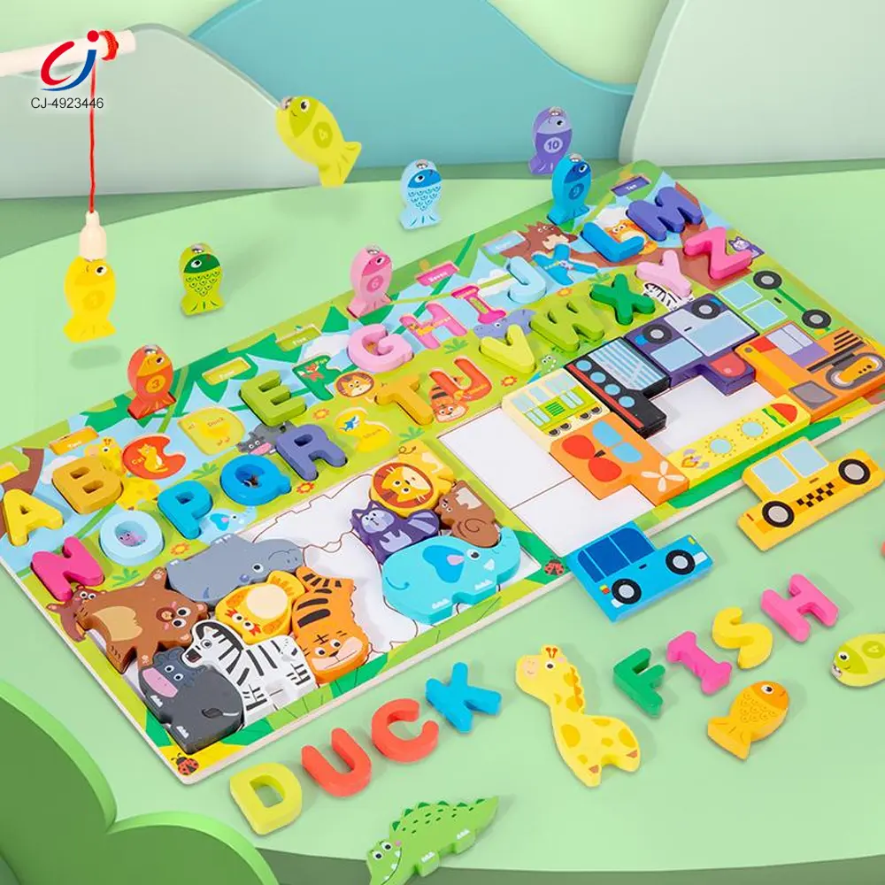 WholesaleKids Wooden Puzzle Toy, Math Game Included - Chinese Building Blocks Toys - 이미지 4