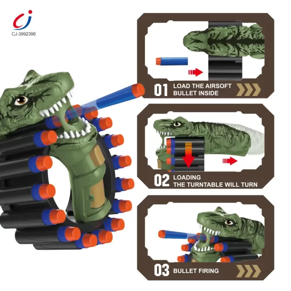 Wholesale Soft Bullet Gun Toy with Dinosaur Shape - Toys Exporter in China