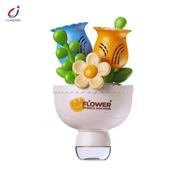 Wholesale Electric Handheld Flower Bubble Machine Toy - Outdoor Toys Summer Supply