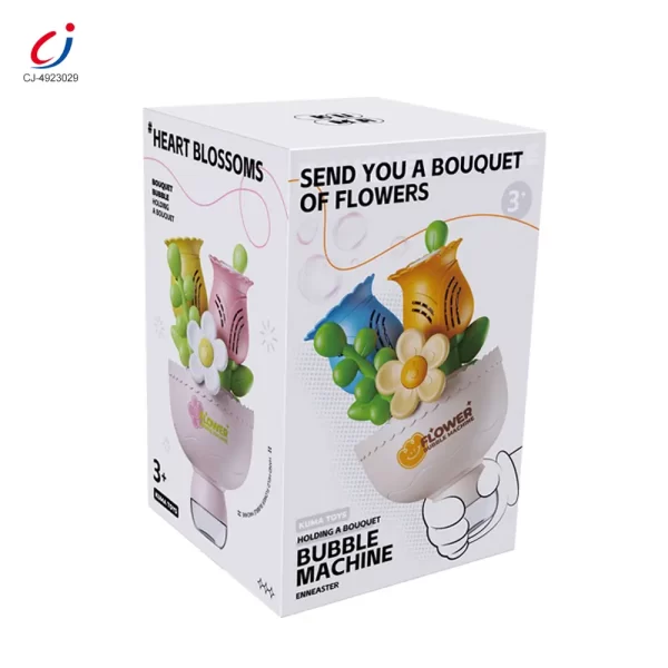 Wholesale Electric Handheld Flower Bubble Machine Toy - Outdoor Toys Summer Supply