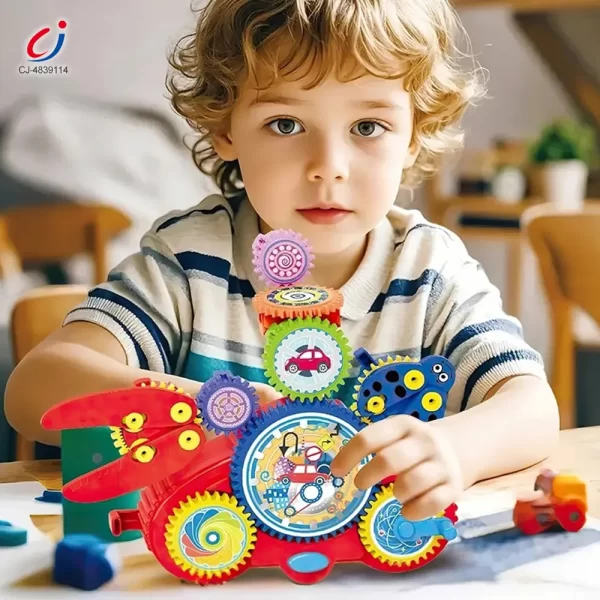 Wholesale Kids Electric Rotating Gear Building Block Toy, 6 in 1 Educational Construction Toy Set - Educational Building Toys
