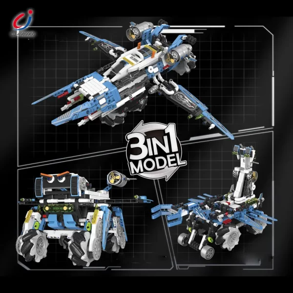Wholesale 3 in 1 Programmable Robotics Kit with Remote and App Control, STEM Educational Building Toy For Kids - Bulk Educational Toy Supply