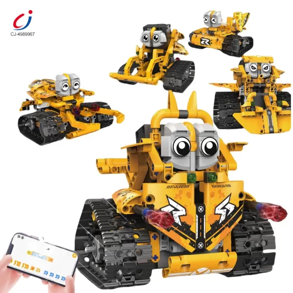 Wholesale 5-in-1 Robot Building Set, Remote and App Control Compatible - Chinese Building Blocks Toys