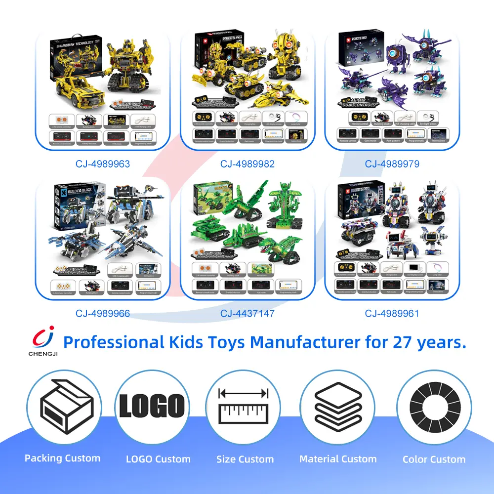 Wholesale 5-in-1 Robot Building Set, Remote and App Control Compatible - Chinese Building Blocks Toys — изображение 4