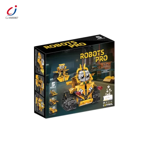 Wholesale 5-in-1 Robot Building Set, Remote and App Control Compatible - Chinese Building Blocks Toys