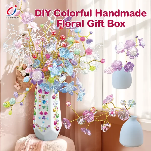 Wholesale DIY Handmade Floral Toy, Beaded Bouquet Craft Kit - Educational Toys for 3-Year-Old Girls