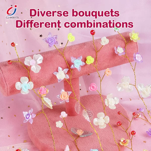 Wholesale DIY Handmade Floral Toy, Beaded Bouquet Craft Kit - Educational Toys for 3-Year-Old Girls