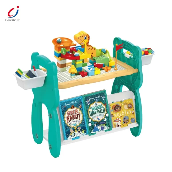 Wholesale Multi-Functional Learning Table & Art Easel, Drawing Board & Building Blocks Set Toy- Educational Toys Factory Supply