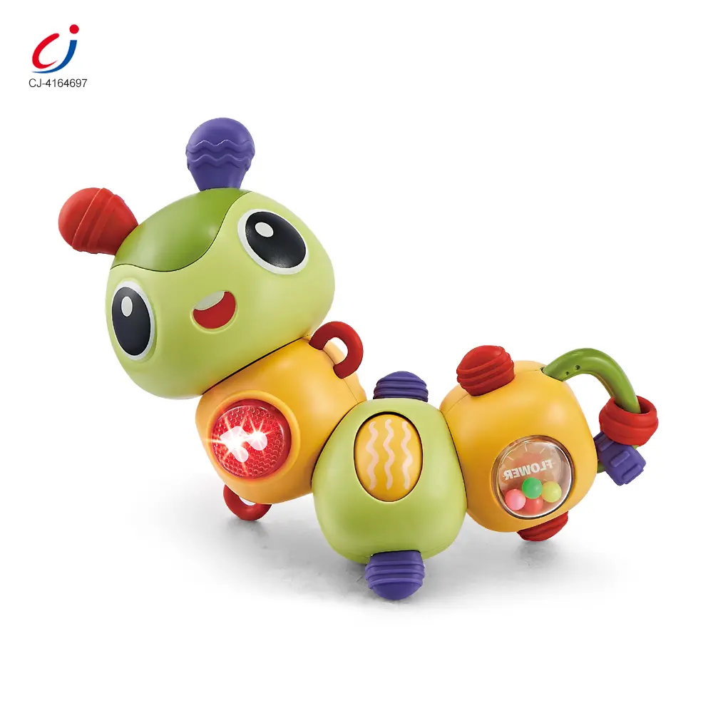 Wholesale Electric Caterpillar Toy with Music, Sound, Lighting, and 360 Degree Rotation - Baby Sensory Toy – Bild 3