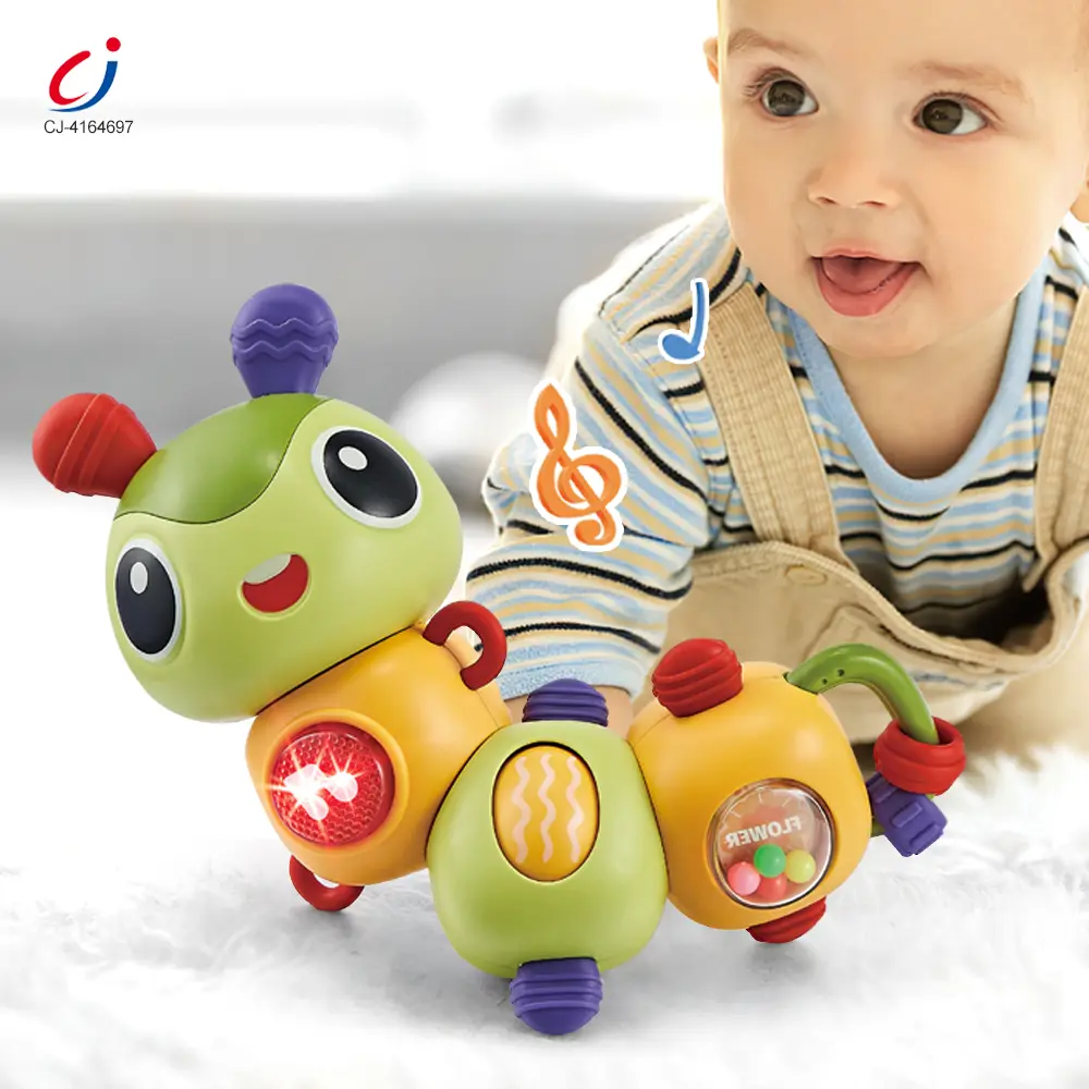 Wholesale Electric Caterpillar Toy with Music, Sound, Lighting, and 360 Degree Rotation - Baby Sensory Toy – Bild 4