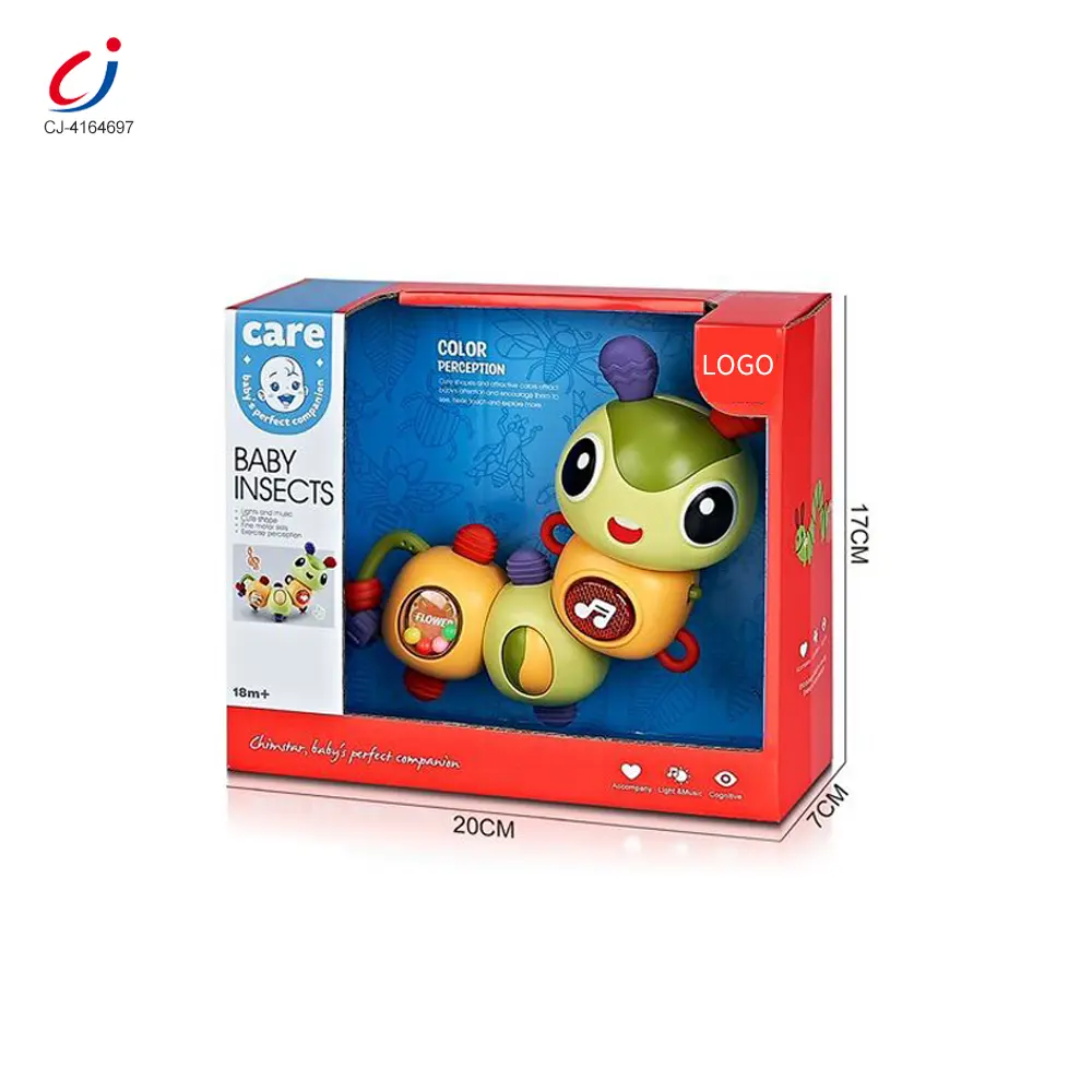 Wholesale Electric Caterpillar Toy with Music, Sound, Lighting, and 360 Degree Rotation - Baby Sensory Toy – Bild 5