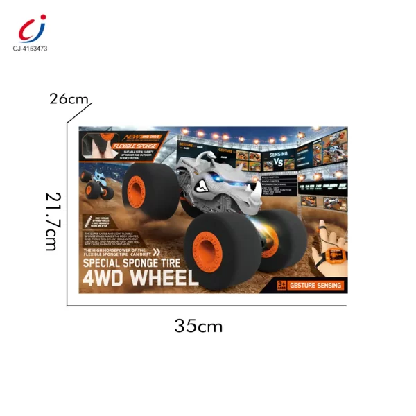 Wholesale Gesture RC Dinosaur Car Toys,1:16 Dinosaur Monster Truck RC Stunt Car with Music Light Spray Mist - Toy RC Cars