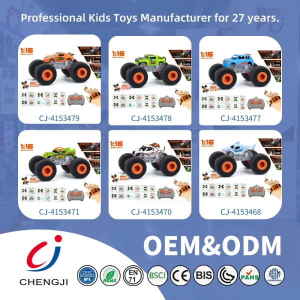 Wholesale Gesture RC Dinosaur Car Toys,1:16 Dinosaur Monster Truck RC Stunt Car with Music Light Spray Mist - Toy RC Cars