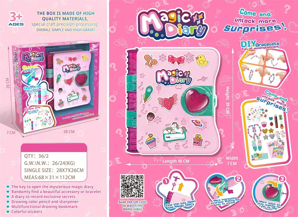 Wholesale Magic Diary Toys, Secret Diary for Girls - Learning, Writing, and Drawing Educational Toys - 图片 6
