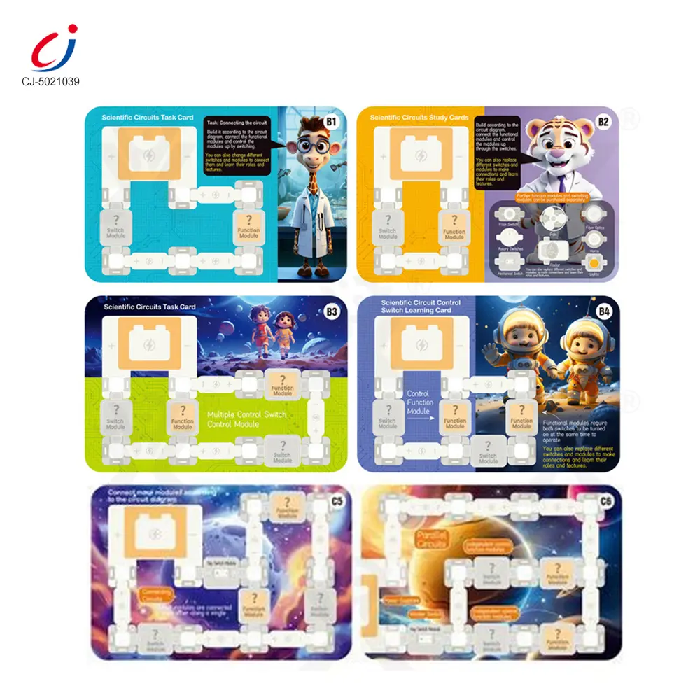 Wholesale Science Toy Set, DIY Scientific Circuits Set, 45 Pieces, 6 Cards - Educational Toys Supplier – Bild 2