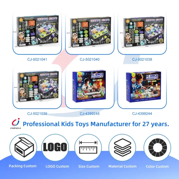Wholesale Science Toy Set, DIY Scientific Circuits Set, 45 Pieces, 6 Cards - Educational Toys Supplier