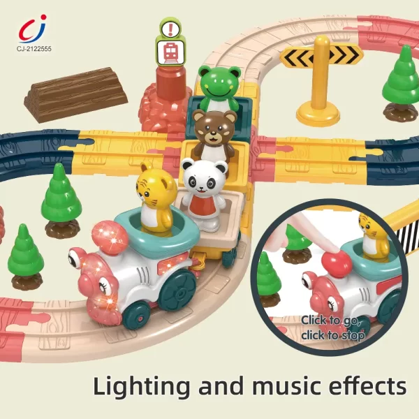 Wholesale Light Music Train Track Set, 47 pcs - DIY Track Toy Supplier
