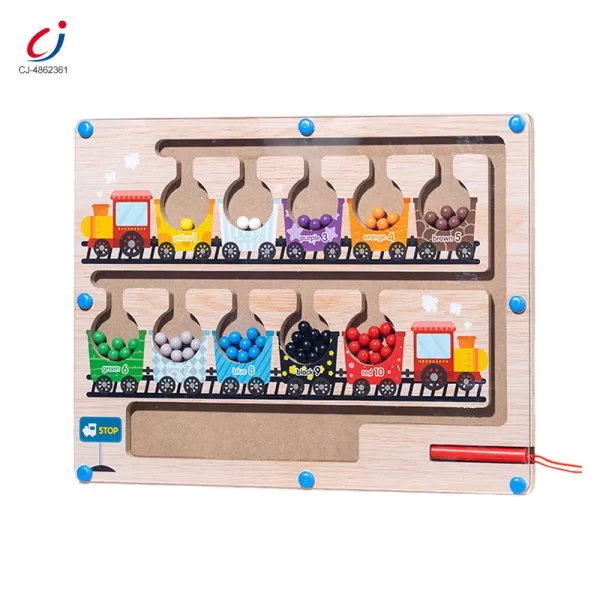 Wholesale  Wooden Train Magnetic Maze, Montessori Magnetic Toy for Kids - Educational Toy China Manufacturers