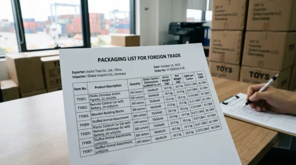 packaging list