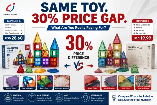 why same toy with 30% price gap
