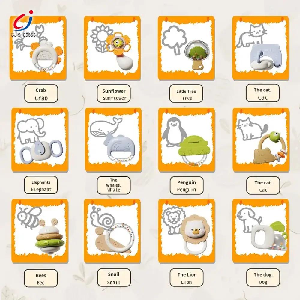 Wholesale Baby Rattles Teethers Set with Storage Box, Infant Sensory Toys-toys for babies 6-12 months - Image 4