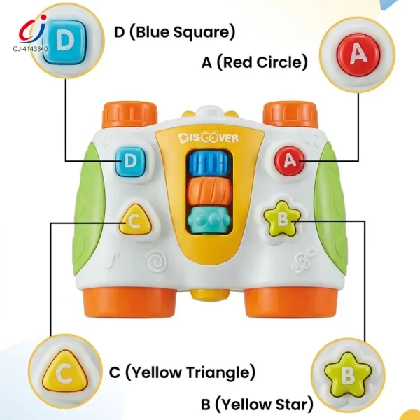 Wholesale Baby Telescope Toy With Sound & Light, Toddler Interactive Learning Binoculars- Educational Toddler Toys