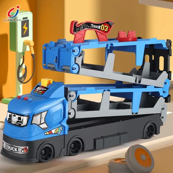 Wholesale Carrier Truck Race Track Toddler Toys, Transport Truck Car Toy Foldable Track for Kids