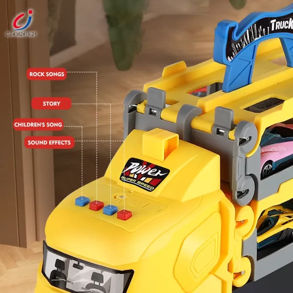 Wholesale Carrier Truck Race Track Toddler Toys, Transport Truck Car Toy Foldable Track for Kids